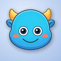 Chore Quest icon: a smiling blue dragon with gold horns